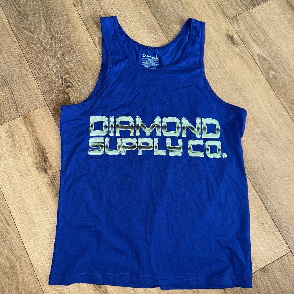 Diamond Supply Tank Top Men's Medium‎ Blue Originale Turbo Racing NWOT
